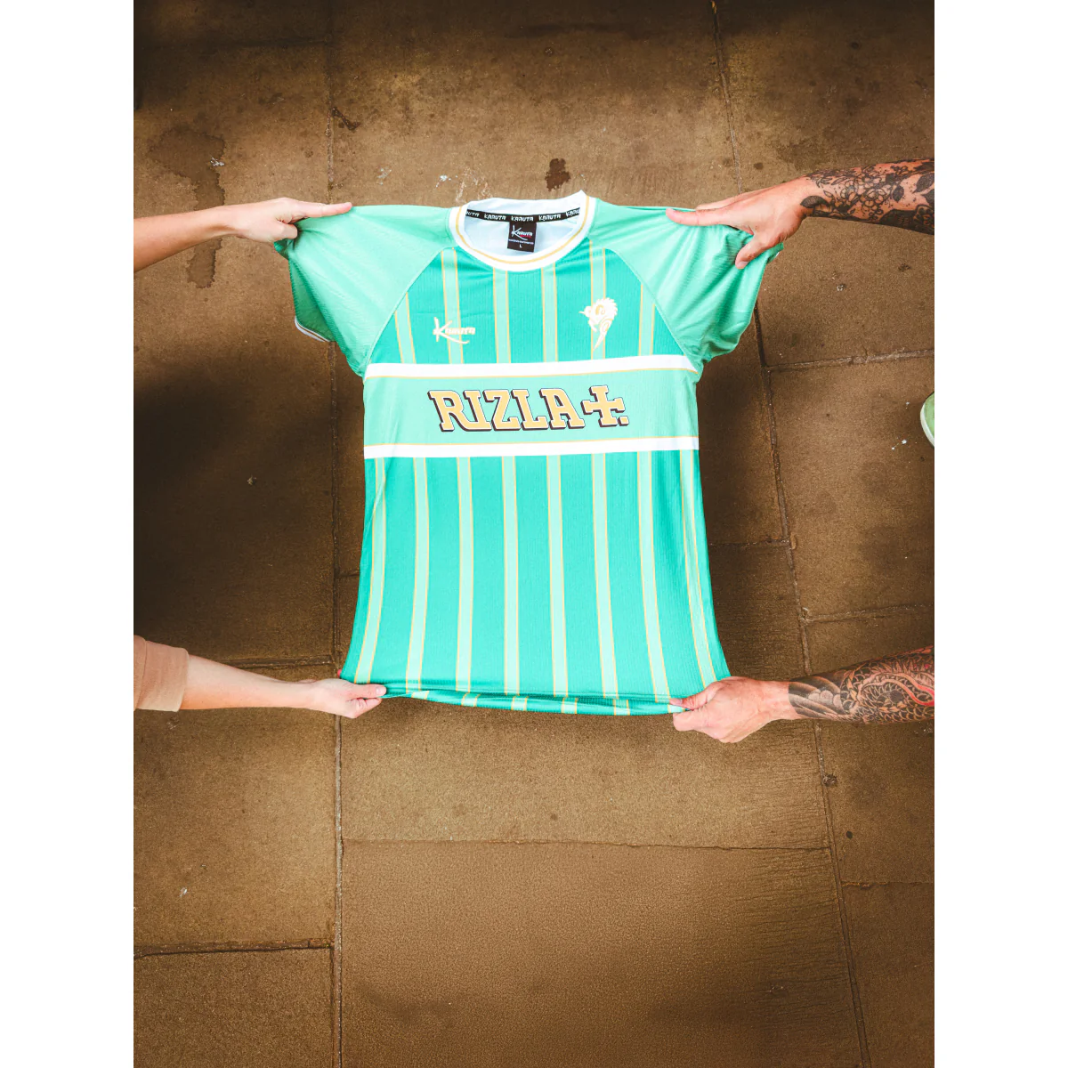 Green Blaze Retro Football Shirt - Image 4